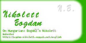 nikolett bogdan business card